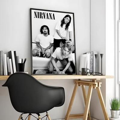Uplift Essentials Nirvana Rock Band Canvas Poster Crease Free & Waterproof Painting Calligraphy For All Space Wall Decor style 12 5.9 X 7.9 In (15x20cm)