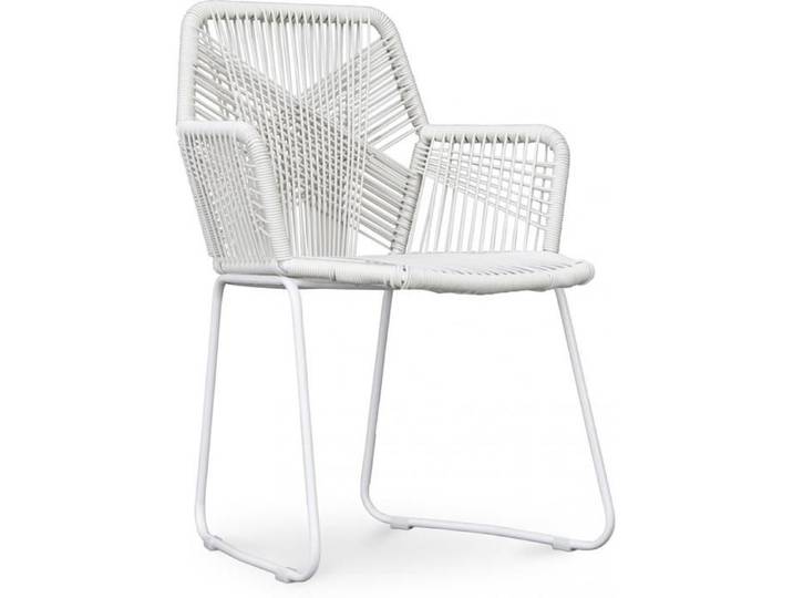 Fauteuil de jardin Tropical - Piètement blanc Blanc