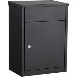 ALLUX 500 Paket-Briefkasten Schwarz Euro Schloss