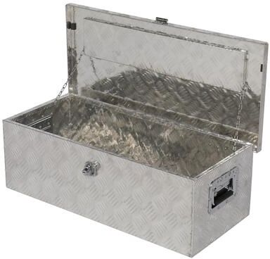 karlinc "30"" Elegant 5-Strips Pattern Aluminum Tool Box Silver"