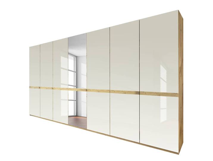 home24 Draaideurkast Barcelona V 350 x 236cm bruin 1 spiegeldeur