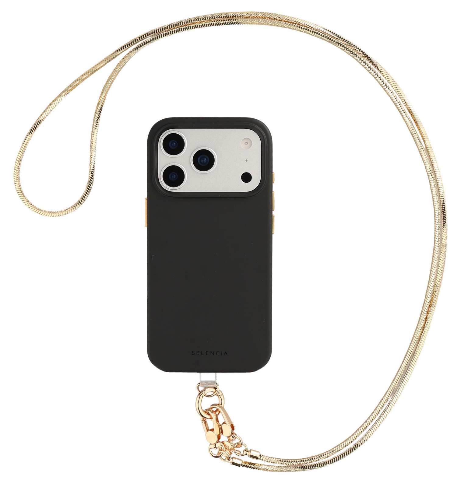 Selencia Sleek Chain gouden ketting met lang koord van 130 cm