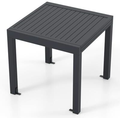 Costway Expandable Patio Dining Table for 4-6 People-Grey