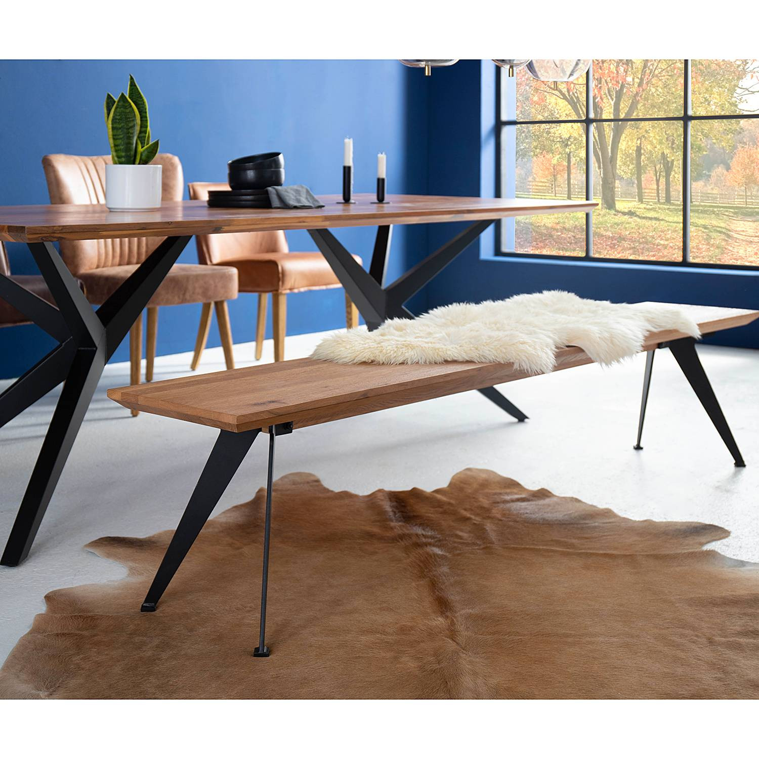 home24 Zitbank Okko, bruin, Breedte: 200 cm