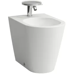 LAUFEN Kartell Stand-Bidet 8323314003021 weiß LCC, 37x54,5cm, 1 Hahnloch, mit Ab- und Überlaufventil