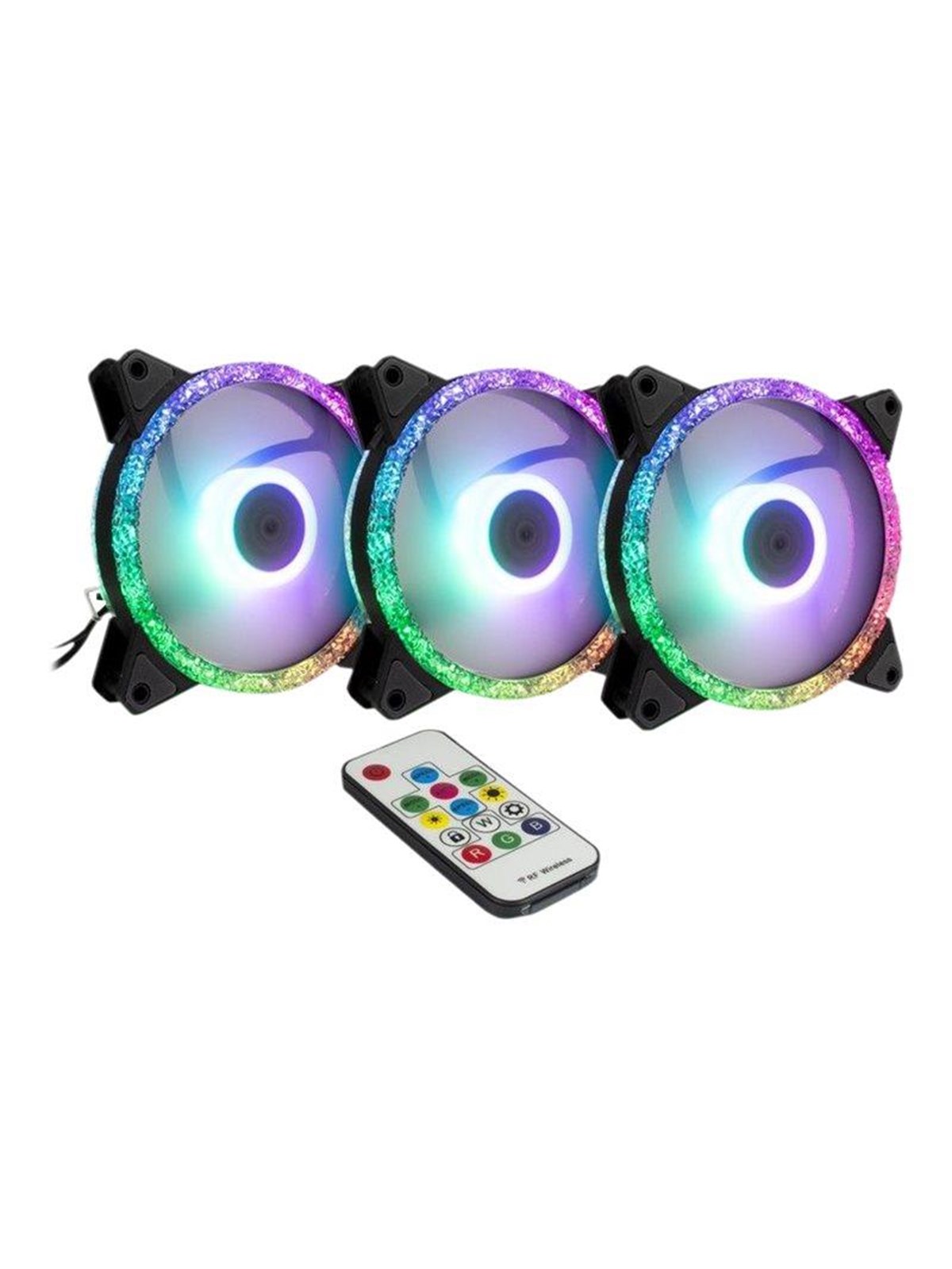 Inter-Tech Argus RGB-FAN SET RS-07 - Gehäuselüfter - 120mm - Schwarz