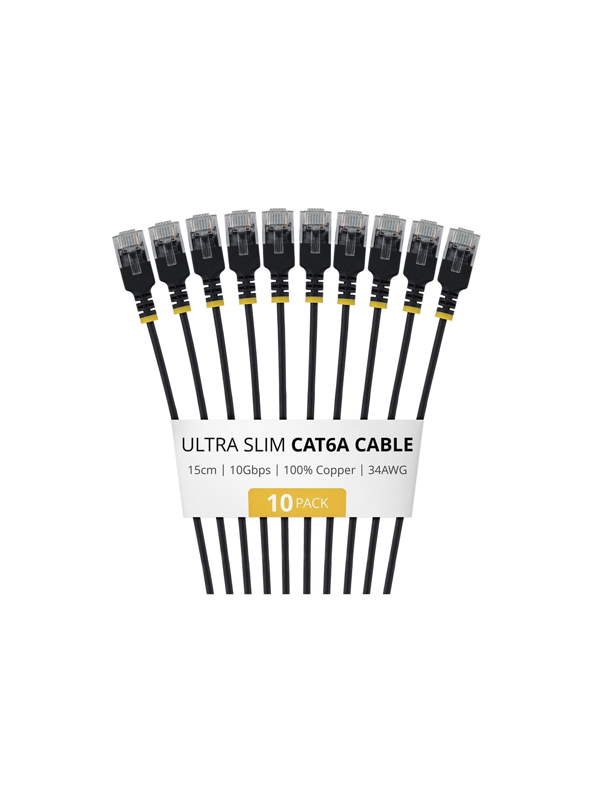 StarTech.com Startech patch cable - 15 cm - black - Schwarz