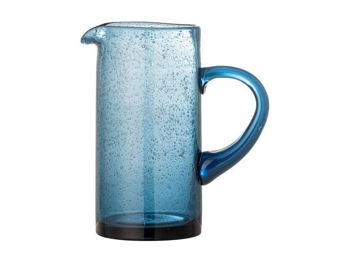 Wasserkrug BLOOMINGVILLE Tabby 1,1 l, Blau , blau, H:19,5cm Ø:17cm, Glas, Karaffen, Wasserkrug