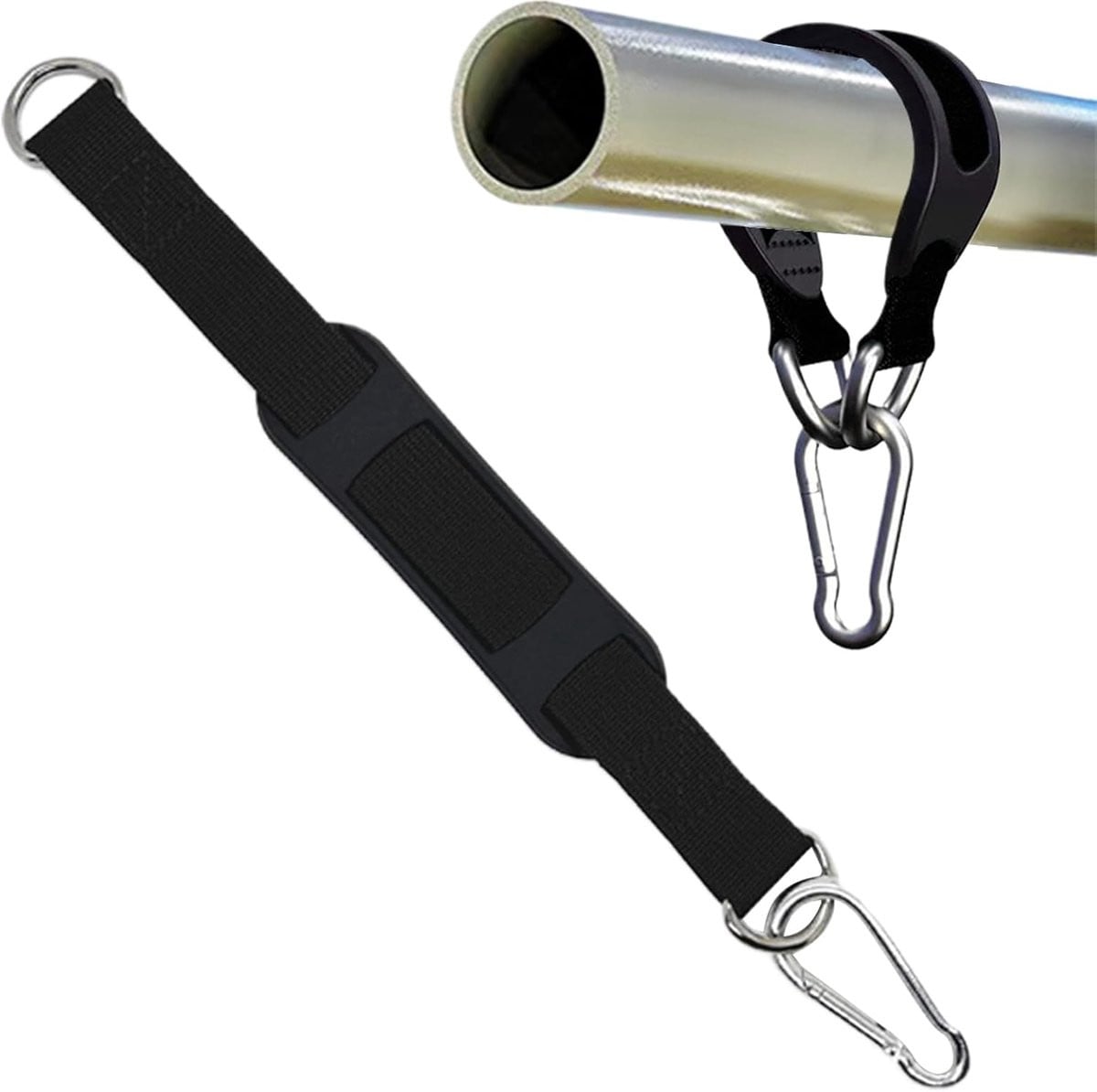 Bokszak Ophangsysteem Zwart - Bevestiging voor Zandzak - Fitness en Ontspanning - 2,5 x 25 cm