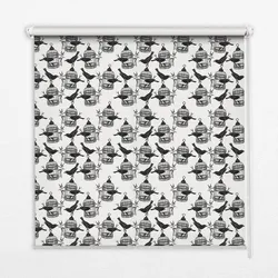 INNENROLLO - Fensterrollo - Rollo - 100x100 cm - Schwarze Raben