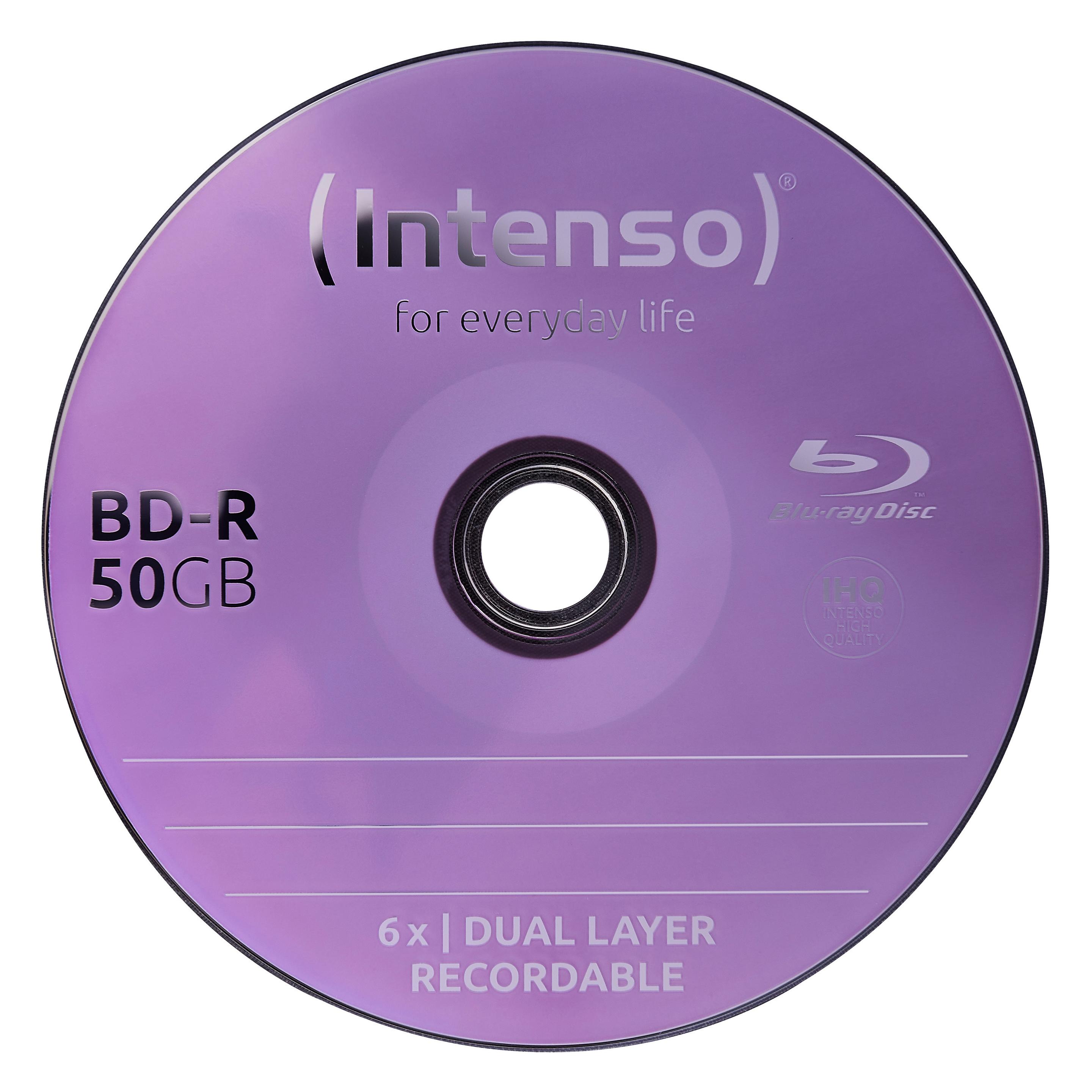 Intenso 1x25 BD-R 50GB 6x Speed, Cakebox (25x) (5001124)