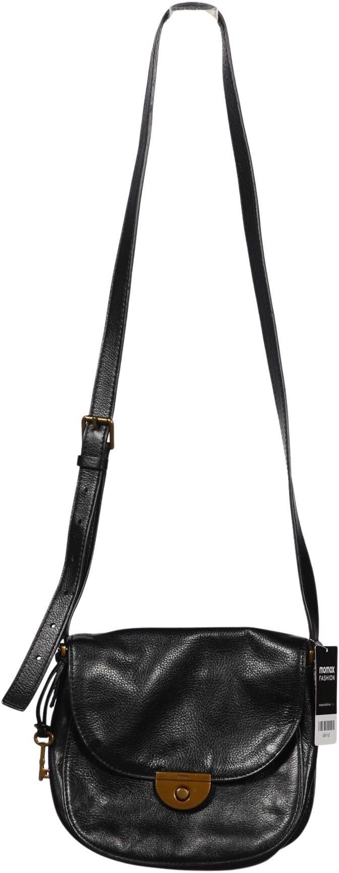 Fossil Damen Handtasche klein Leder, Schwarz, Leder - Second Hand