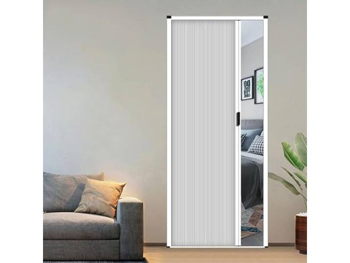 Falttür-Falttüren für Türöffnungen, 203 cm hohe unsichtbare Wabenfalttür für Küchen-, Toiletten-, Speisekammer-Tor, Raumteiler-Tür-Kits,28x80in(71x203cm)