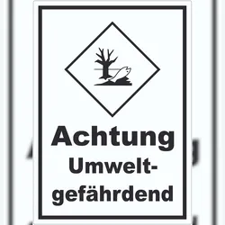 HB-Druck Aufkleber Kenn­zeichen Umwelt­gefähr­dend Fisch Wasser Baum A0 (841x1189mm)