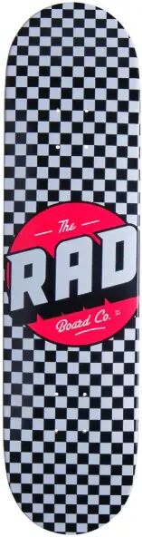RAD Skateboards Skateboard Deck RAD Checker (8" - Schwarz/Weiß)