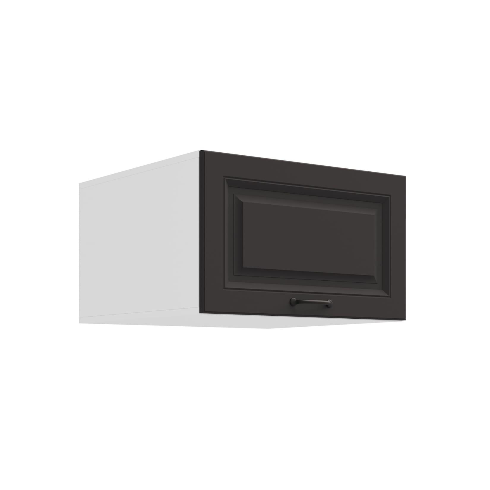 Aufsatzschrank Hochschrank 60 cm STILO Grau Küchenzeile Küchenblock Küche