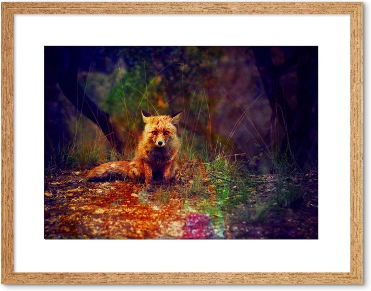 Handgemaakte ingelijste kunstprint poster voor wanddecoratie, 25 x 20 cm