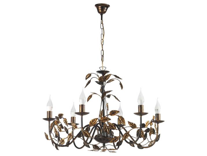 Kronleuchter 4914 Carolina, Bronzefarben, Metall, Blatt, 70x110x70 cm, Eec, ohne Chemie, Lampen & Leuchten, Innenbeleuchtung, Hängeleuchten, Kronleuchter