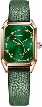 Everyday Crate OCHSTIN Parangon Elegant Leather Quartz Watch rose Gold+green