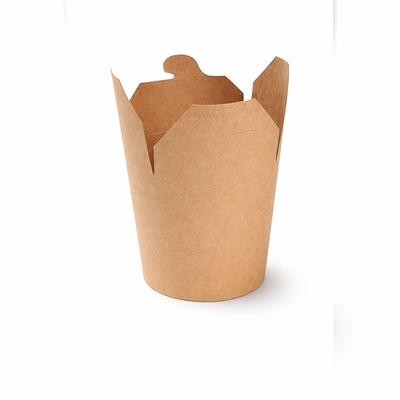 RyanPack Nudelbox aus Pappe – Take-away Box für Nudel & Döner – Braun – 480 ml – 500 Stück (Karton)