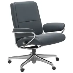 Stressless Bürostuhl Paris Office Low Back Leder Blau Batick Atlantic Blue
