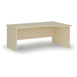 Büro-Eckschreibtisch PRIMO WOOD, 180x120 cm, rechts, Birke