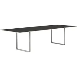Muuto Tisch 295 x 108 cm schwarz Linoleum graue Beine