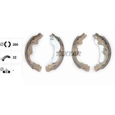 Textar Bremsbackensatz [Hersteller-Nr. 91064500] für Vauxhall, Toyota, Citroën, Opel, Peugeot, Suzuki, Geely, German E Cars