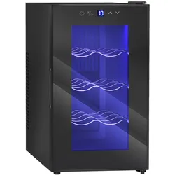 WEINKÜHLSCHRANK Metall Schwarz