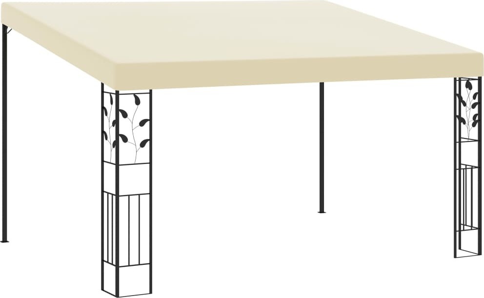 The Living Store Wand-Pavillon 4x3x2,5 m Cremeweiß