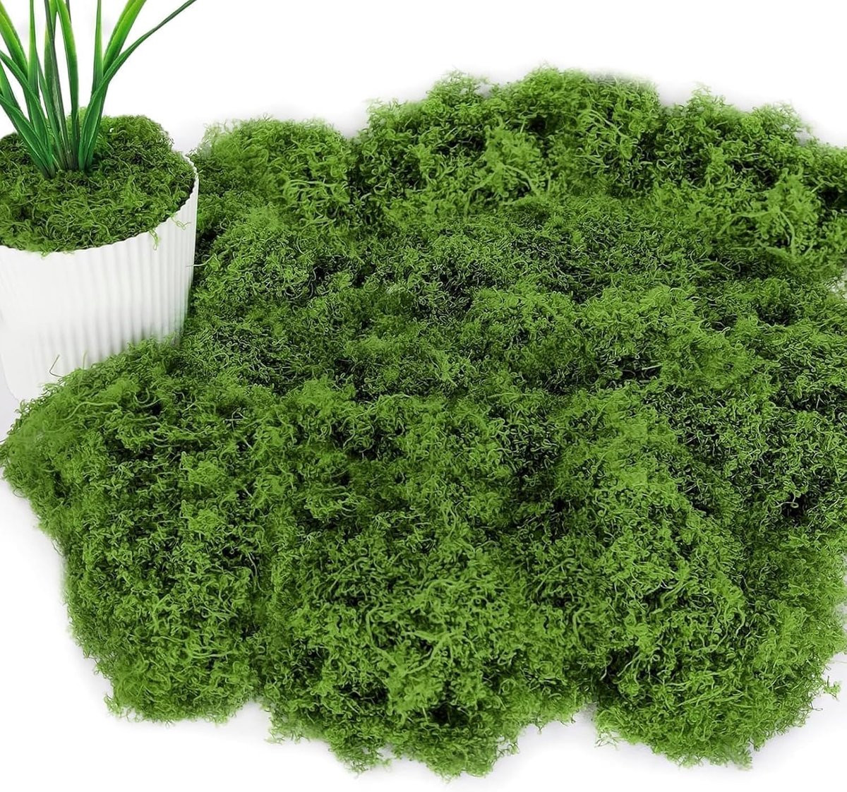 Kunstmos 100 g - Donkergroen - Nylon kunstmos voor decoratie