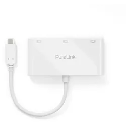 PureLink USB-C auf Multiport Adapter - iSerie - weiß - 0,10m