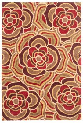 SAFAVIEH Handmade Blossom Beige Wool Rug