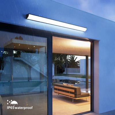 Inspire Curations LumaLine Modern Outdoor LED Wall Light IP65 Waterproof Long Strip Sconce coldlight (39.4inch) 36w Black