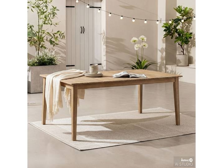 Table de n massive Bojo Acacia massif teinté 180 x 76 x 90cm Marron