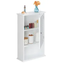 Relaxdays Badschrank mit geringer Tiefe Weiß