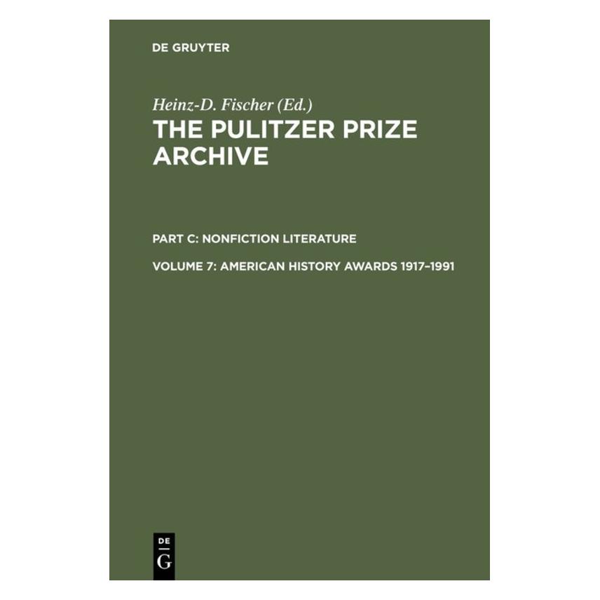 De Gruyter American History Awards 1917-1991 (Englisch, 1994) (67833898)