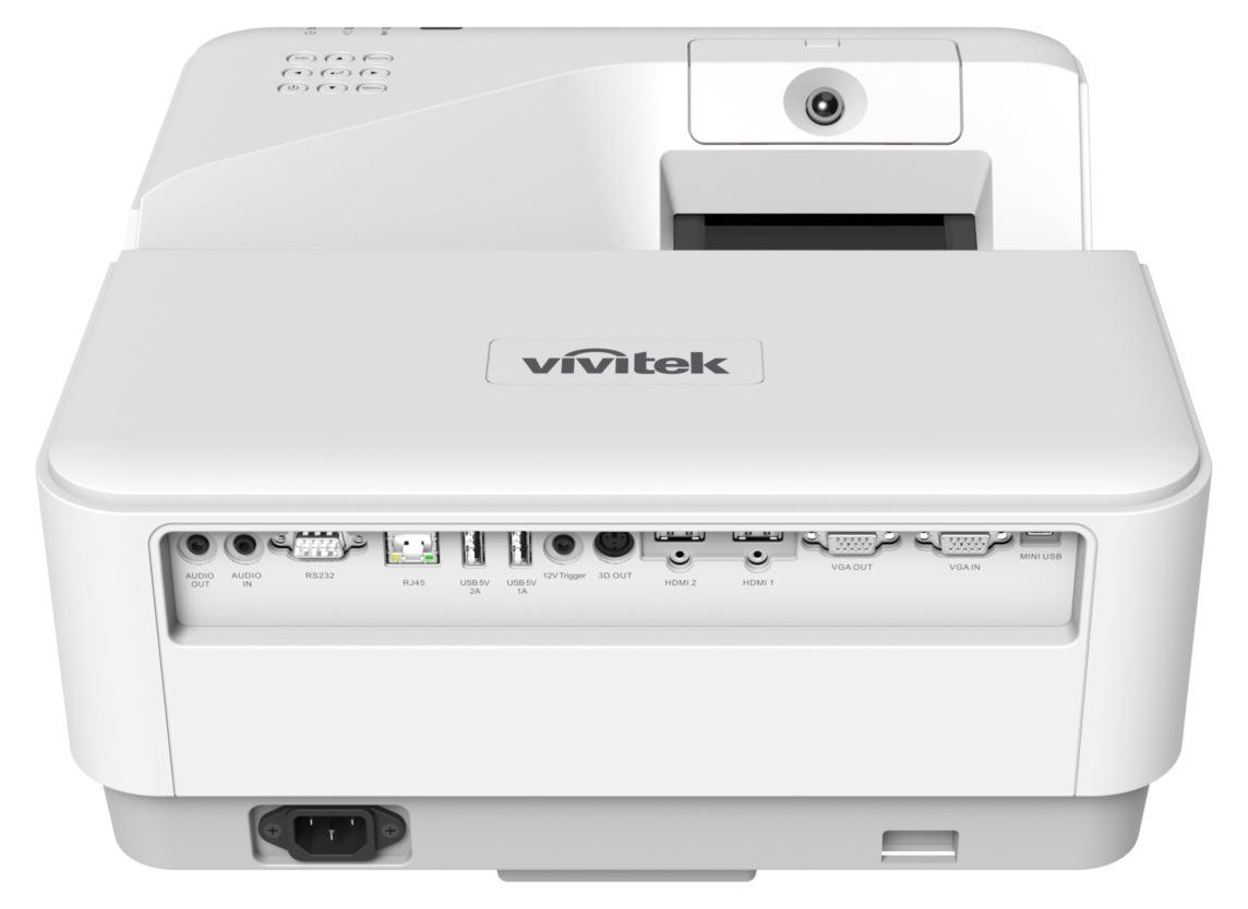 Vivitek DU775Z-UST Beamer Ultra-Short-Throw-Projektor 5000 ANSI Lumen DLP UHD 4K (3840x2160) 3D Weiß