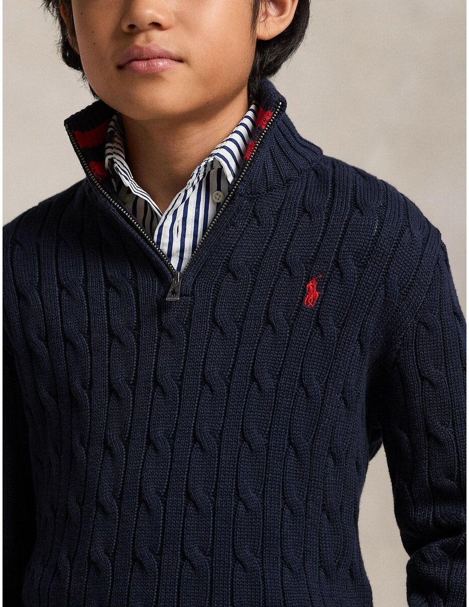 POLO RALPH LAUREN Pull avec col montant zippé