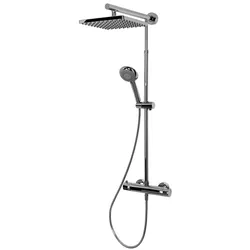 Schulte  DuschMaster  Rain  I  Classic  Chromtoptik  mit  Thermostat  mit  Kopfbrause  eckig