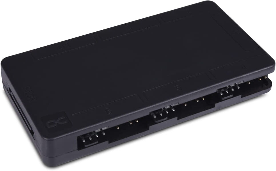 Alphacool Core 6x 4-Pin PWM/DRGB Splitter mit SATA-Stromanschluss