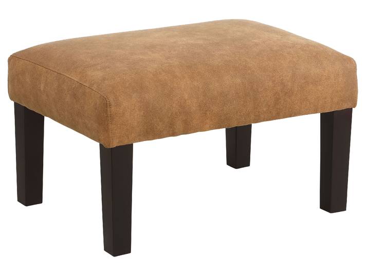 Hocker HOME AFFAIRE Bedford , braun (cognac), B:65cm H:39cm T:45cm, Luxus-Microfaser Lederoptik (100% Polyester);NaturLEDER (echtes Rindsleder), Hocker, Hocker