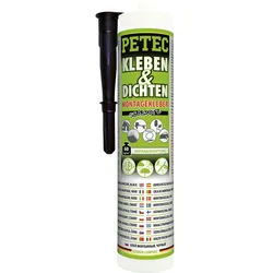 Petec 94729 Montagekleber Kleben + Dichten - 290ml - Kartusche - schwarz