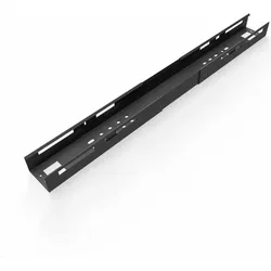 TecLines, Kabelschutz + Kabelführung, TKW006B Kabelwanne ausziehbar 1100 - 1700 mm, schwarz (170 cm)