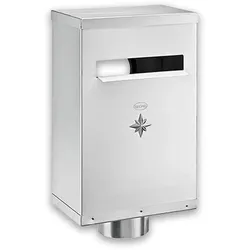 Flachdach-Wasserfangkasten Grömo mit Zulauf, Zink, verschiedene Größen (Ausführung: DN100. Ø 100mm)