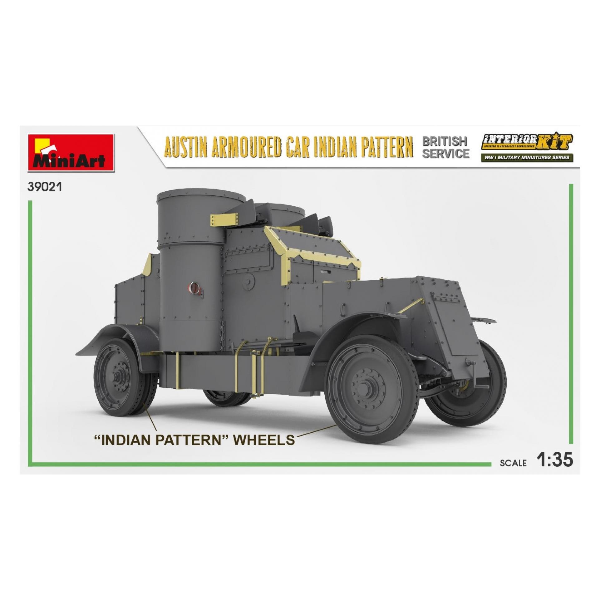 Mini art Austin Armoured Car Indian Pattern. British Service. Interior Kit (39021)