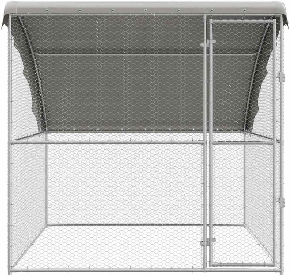 vidaXL Cage à poules Argenté 2 x 2 x 2 m Acier galvanisé