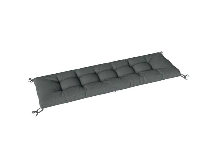 Outsunny Palletkussen Verwijderbaar Zitkussen met Bevestigingsriemen Palletkussen voor de meeste Ligstoelen 198x65x13cm Donkergrijs