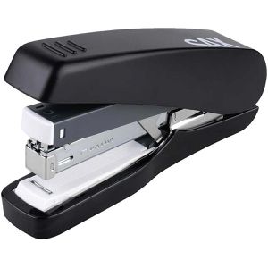 Sax Heftgerät Design Easy Pro 559 L, 0-559-19, Bürohefter mit Flachheftung, schwarz, Heftleistung 25 Blatt