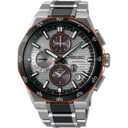 Seiko SSH183J1 Astron GPS Solar Herrenuhr Chrono Titan Schwarz/Orange LE